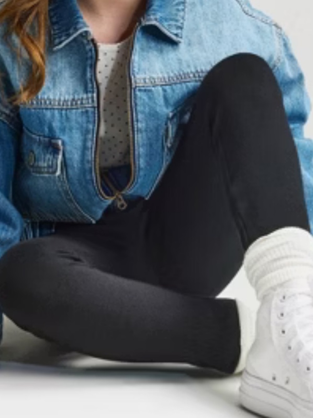 Uniqlo faux denim leggings
